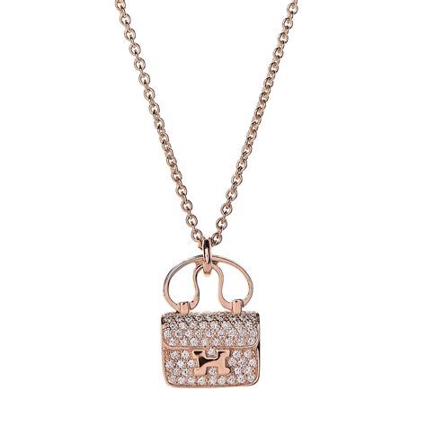 hermes constance necklace rose gold|Amulettes Constance pendant .